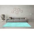 thumbnail image 3 of Ahgly Company Indoor Round Abstract Light Blue Contemporary Area Rugs, 7' Round, 3 of 4