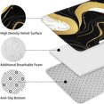 thumbnail image 5 of Black and Gold Marble Wavy Lines Pattern Bathroom Rugs Sets 3 Piece,Toilet Cover Set,Absorbent Non Slip Bathroom Mats Sets with U-Shaped Contour Rug Toilet Rug Set, 5 of 5