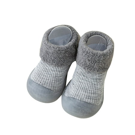 

Larisalt Baby Girl Shoes Baby Flower Soft Sole Leather Toddler Prewalker Shoes Gray