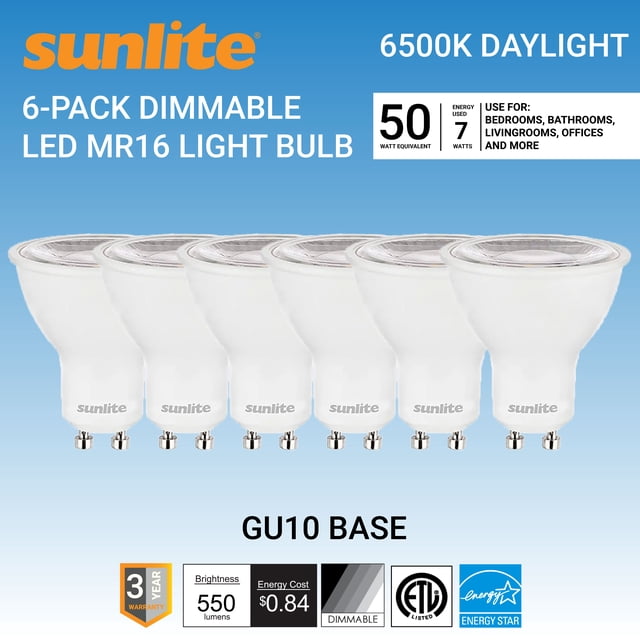 Sunlite LED MR16 Reflector Floodlight Bulb, 7 Watts (50W Halogen Bulb ...