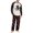 Black, variant on Men's Halloween Pajama Set Long Sleeve Raglan Soft Cotton Loungewear with Letter Top & Full Length Pants for Home Night Beige L
