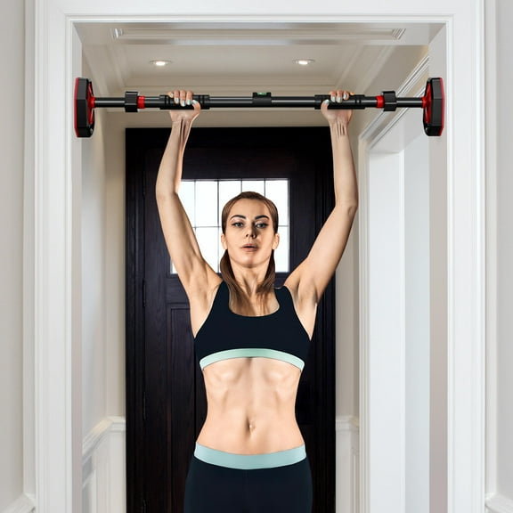 Mobestech Wall Mounted Pull Up Bar for Home Gym with Versatile Exercise Options and Stable Locking Black