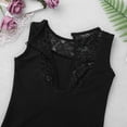 thumbnail image 6 of inhzoy Little Big Girls Sleeveless Floral Lace Ballet Dance Leotard Black 10-12, 6 of 7