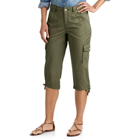 Faded Glory Women's Cotton Twill Cargo Capris
