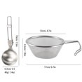 thumbnail image 2 of Outdoor Cookware Set 500ml Stainless Steel Camping Bowl with Strainer, 2 of 8