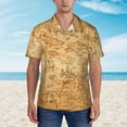 thumbnail image 4 of Daiia Old Vintage Map Of Sea Hawaiian Shirt for Men Gentle Cotton Regular Short Sleeve Casual-XX-Large, 4 of 9