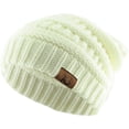 thumbnail image 1 of Cable Knit Beanie Thick Soft Warm Chunky Beanie Hat For Men &amp; Women, 1 of 3