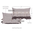 thumbnail image 4 of VHC Brands, Florette Patchwork Ruffled Pillow, Brown, 14x22, 4 of 6