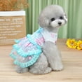 thumbnail image 6 of Floral Print Dog Dress - Breathable Lace Embroidery Skirt for Female Dogs - Perfect for Summer, 6 of 8