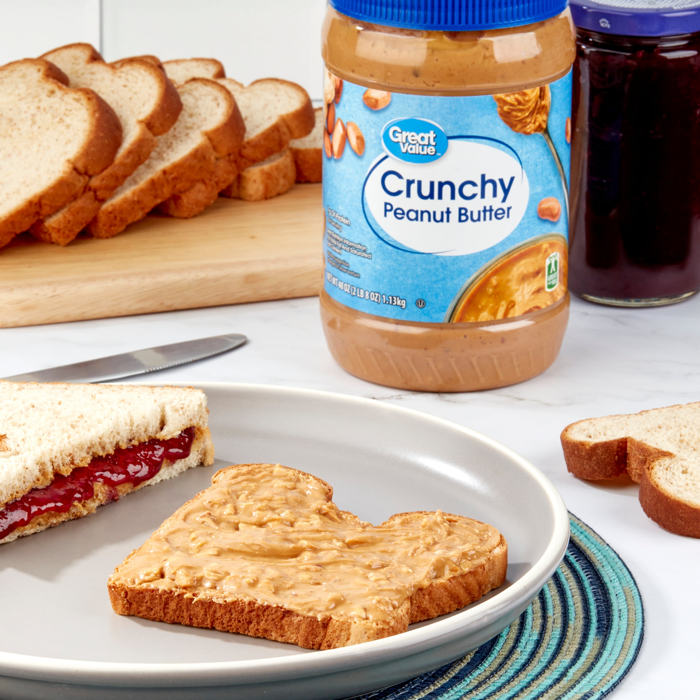 Great Value Crunchy Peanut Butter, 40 oz