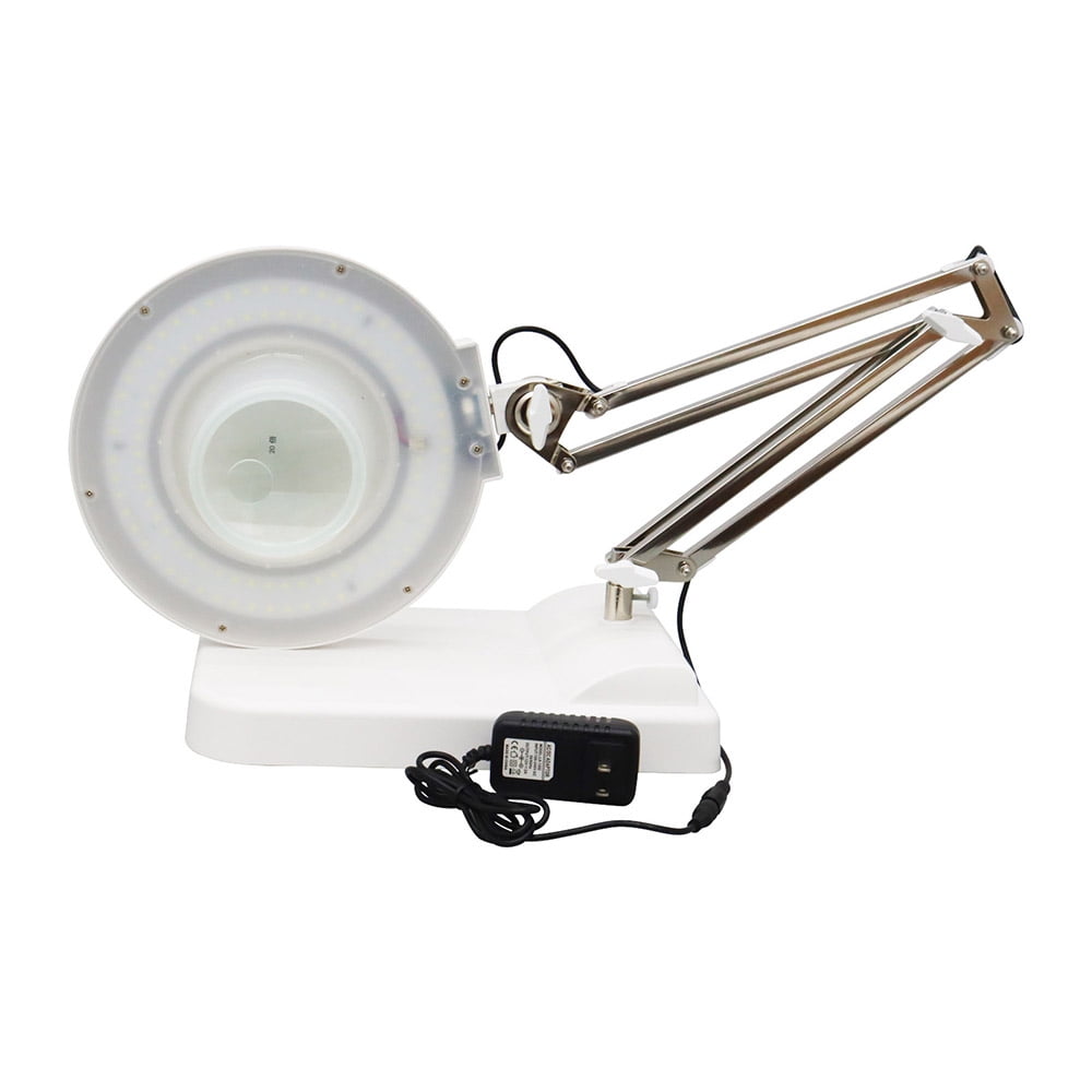 TECHTONGDA 20X 127C Desk Lamps Benchtop Magnifier Lamp Table Lamps White Glass for Reading Working Crafts Workbench