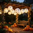 thumbnail image 4 of Fmbmuo Halloween Paper Lanterns 11.8 Inch Round Hanging Decor With Bat And Witch Designs For Party And Home Display, 4 of 5