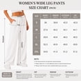 thumbnail image 5 of Wide Leg Corduroy Pants for Women Casual Lounge Drawstring Elastic Waist Work Pants with Pockets, 5 of 7