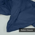 thumbnail image 5 of ROYALE Navy Duvet Cover Queen Size - Washed Duvet Cover Set, 3 Piece Double Brushed Duvet Covers with Button Closure - 1 Duvet Cover 90x90 inches and 2 Pillow Shams - Comforter Cover, 5 of 8