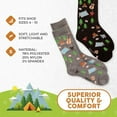 thumbnail image 4 of Foozys Women’s Crew Socks | Fun And Cute Camping Outdoors Themed Novelty Socks | 2 Pairs Included in Two Colors, 4 of 5