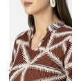 thumbnail image 5 of Moomaya Long Sleeve Band Collar Printed Top - Women's Stylish Georgette Top, 5 of 9