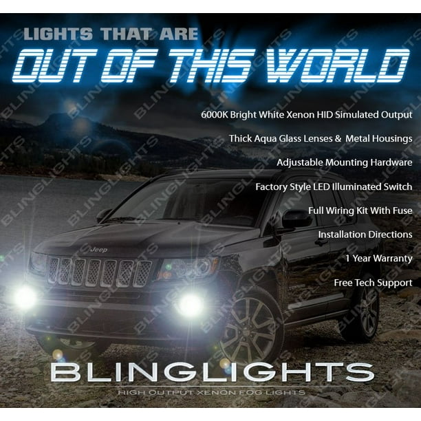 2014 2015 2016 Jeep Compass Xenon Driving Lights Fog Lamps Kit