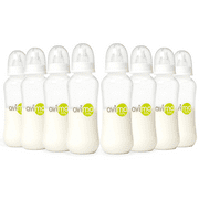 Avima Anti-Colic Baby Bottle, Standard Neck 10 oz, Medium Flow, Stage 2, 8 Pack Set