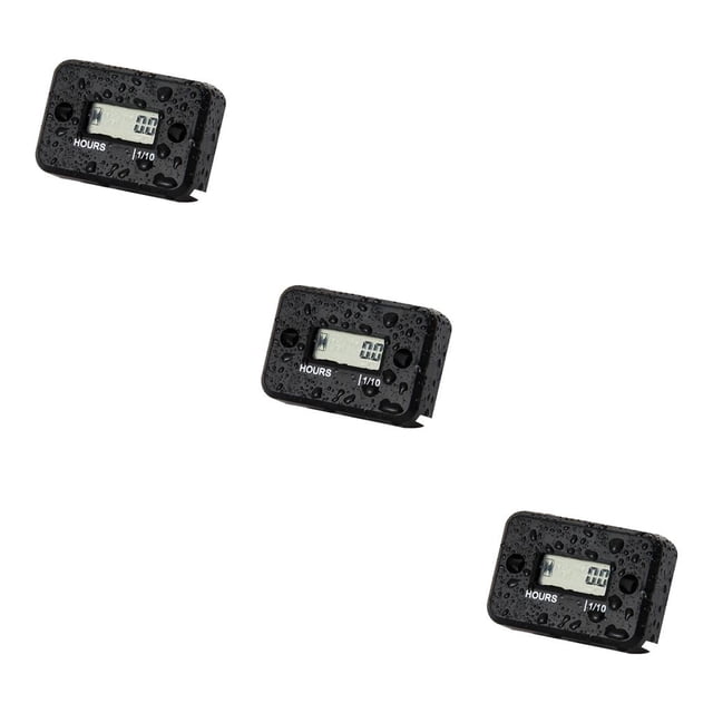 Kenally Hour Meter Engine Timer PVC Handy Upgraded Installation Fittings Boats Waterproof Device Universal Resettable Tachometers Timing Type1