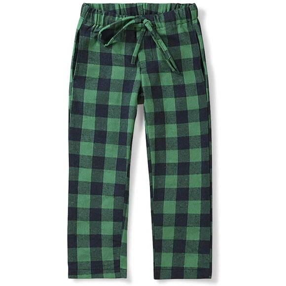 Pantalon de Repos en Pyjama Tissé Coton Garçon, à Carreaux Doux pour le Sommeil