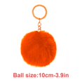 thumbnail image 3 of Fuzzy Ball Keychain Supple Comfortable Lovely Key Rings Adorable Practical Key Chains Women for Children Adults Elderly Students Orange 10cm, 3 of 7