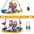 thumbnail image 4 of Infans 40" Flying Saucer Tree Swing Indoor Outdoor Swing w/Hanging Straps Monkey, 4 of 7