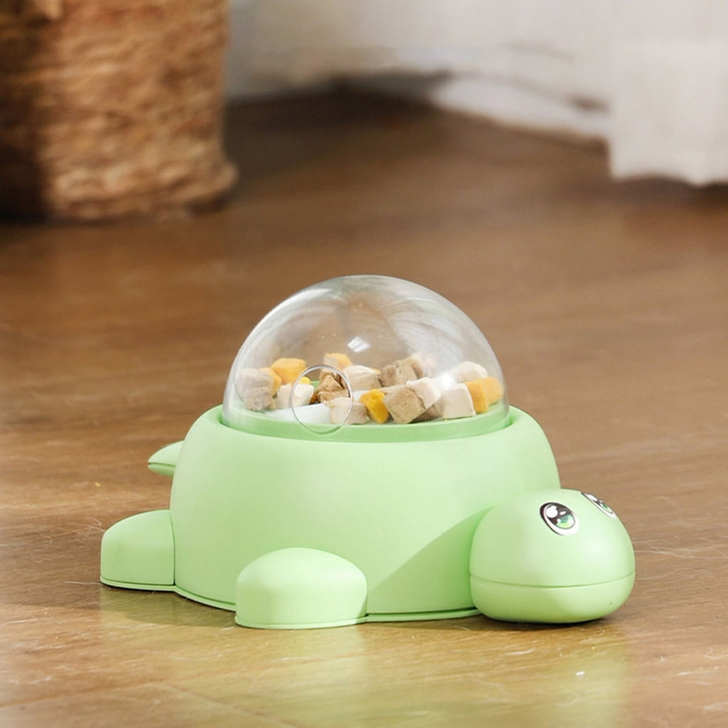Zeiwohndc Turtles Leak Feeder Rotating Dog Bowl Slow Feeder Toy Auto Dispenser