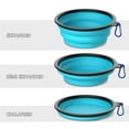 thumbnail image 3 of 5 Pack Collapsible Bowls,Dog Bowl Portable for Cats Dogs, Foldable Pet Feeding Watering Silicone Dish with 5 Carabiners,for Traveling Camping Walking,Home Use,380ML, Multi color, 3 of 8