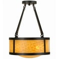 thumbnail image 6 of Meyda Tiffany 161333 Pomona 4 Light 18" Wide Semi-Flush Drum Ceiling Fixture - Brown, 6 of 7