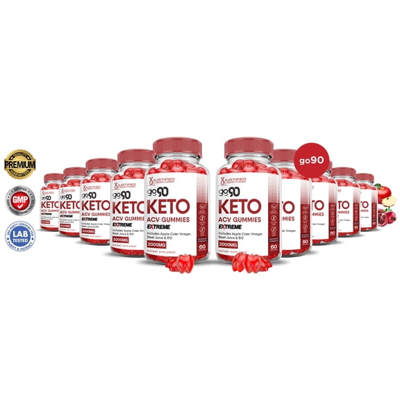 (10 Pack) Go 90 Keto Extreme ACV Gummies 2000mg Dietary Supplement 600 Gummys