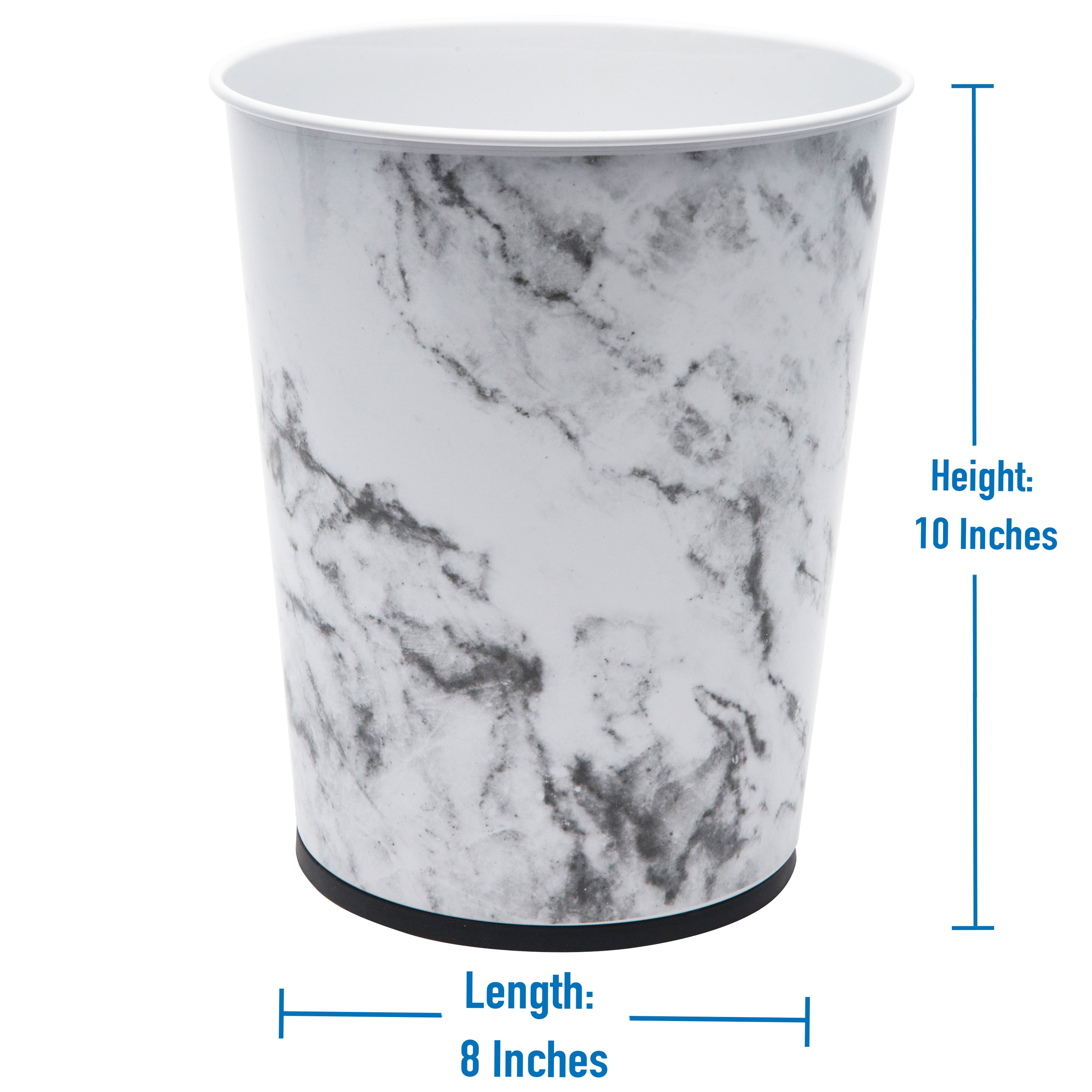 Bath Bliss 2 Pack Bathroom Trash Can in Marble