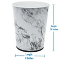 thumbnail image 5 of Bath Bliss 2 Pack Bathroom Trash Can in Marble, 5 of 7