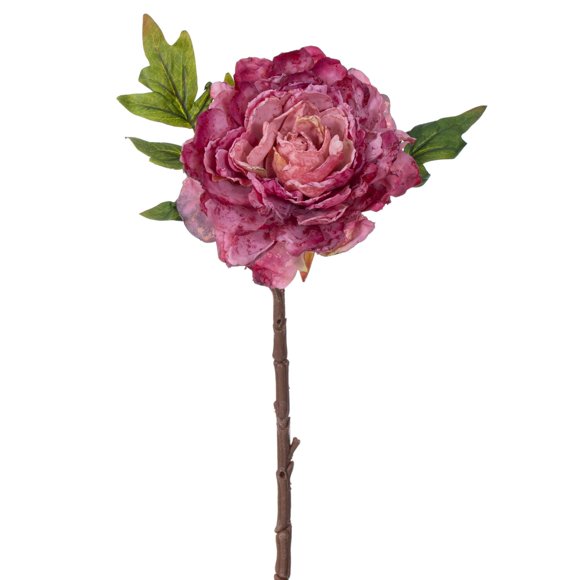 Tallo de peonía rosa artificial Vickerman 42 cm, paquete de 3