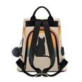 thumbnail image 2 of FORMRS Women's Travel Backpack Purse Anti-Theft Hidden Pockets Casual Shoulder Bag, Beige Cat Rainbow, 2 of 7