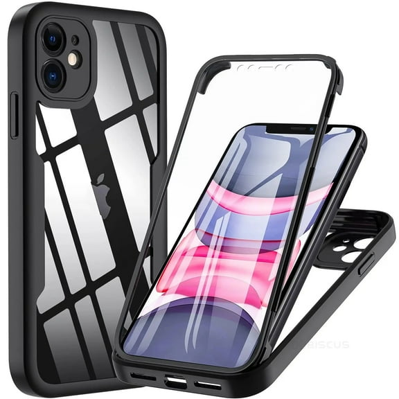 360 Degree Case For IPhone 15pro Max Transparent Cover Full Body Rugged Built-in Screen Protector