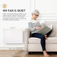 thumbnail image 3 of EconoHome Wall Mount Space Heater Panel with Heat Guard - 250 Watt Splashproof Convection Heater with Thermostat - Ideal for 100 Sqf Room or Bathroom - 120V Electric Heater - Updated Model, 3 of 7