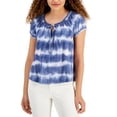 thumbnail image 2 of MSRP $50 Style & Co Petite Tie-Dye Puff-Sleeve Top Blue Size XL P, 2 of 2
