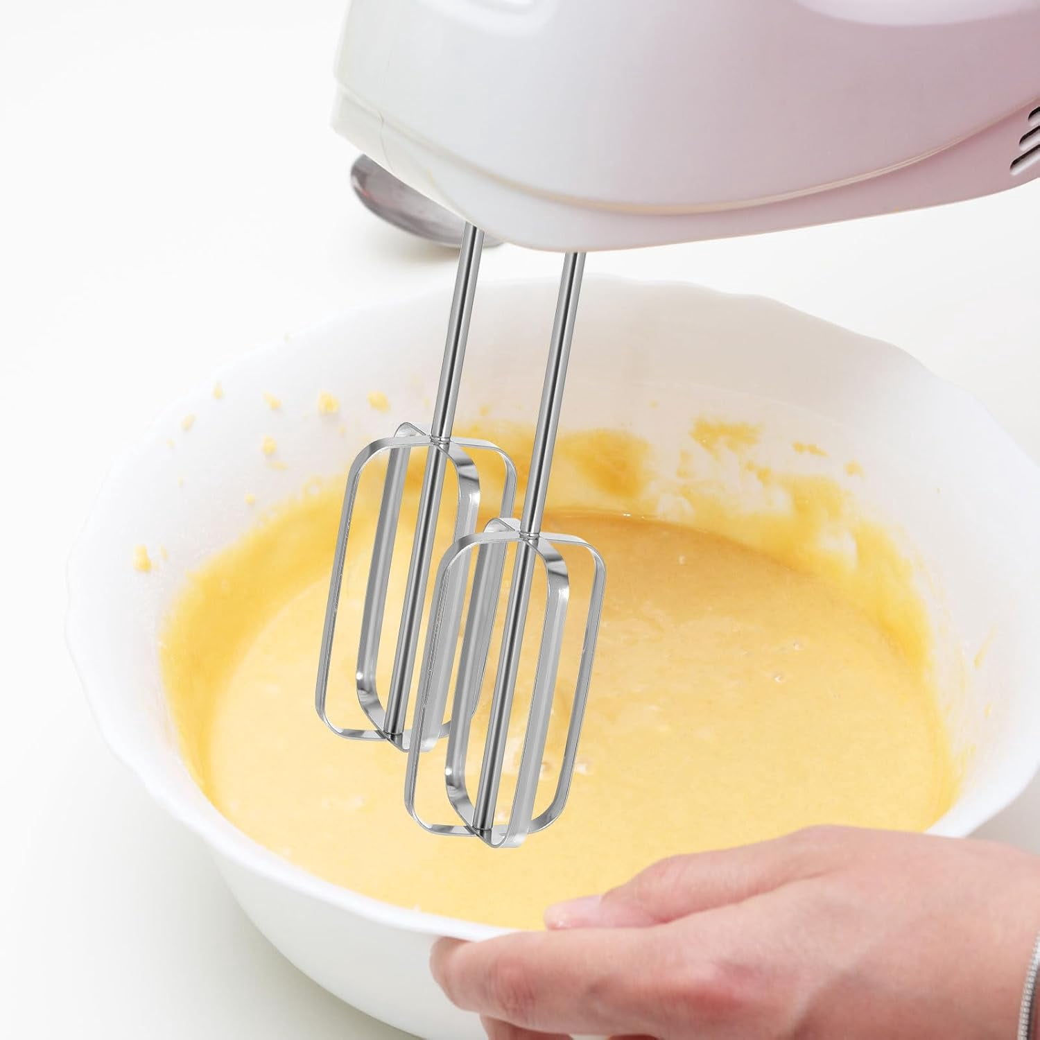 2Pcs Hand Mixer Replacement Beaters, 8.4 Inch Long Stainless Steel Attachments - Professional Kitchen Egg Whisk Parts Compatible with Most Handheld Electric Model