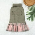 thumbnail image 2 of EIMELI à Carreaux Hiver Pull Robe avec Arc pour Petite Tenue de Chien Vêtements de Chat Vêtements de Chiot, 2 of 6
