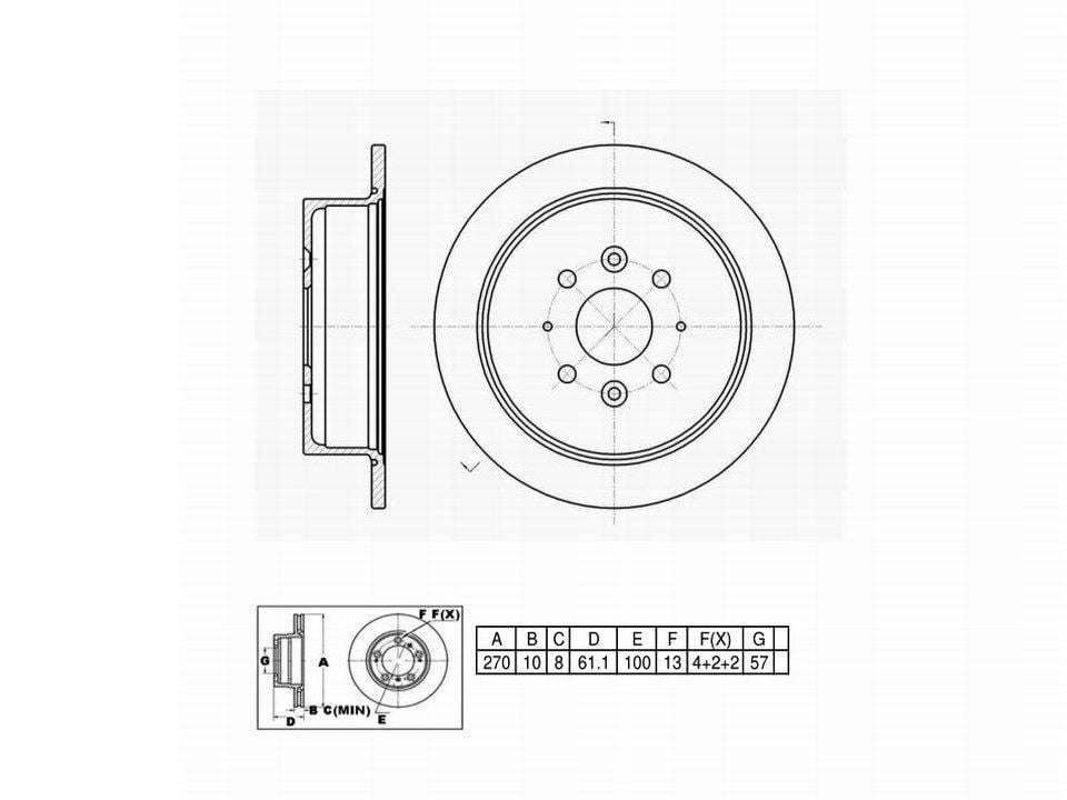 Winstop Brake Rotor, Rear WS229643, Kia Sephia 1997-1995