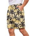 thumbnail image 3 of Yievot Beach Shorts for Men Hawaiian Printed Drawstring Elastic Waist Summer Vacation Shorts, 3 of 5