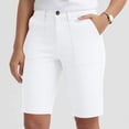 thumbnail image 5 of Bermuda Golf Shorts For Women Quick Dry Active Shorts Knee Length High Waisted Elastic Short Pant Baggy Relaxed Fit Lounge Breathable Sweat-Pant - (Above Knee-Length Style), 5 of 8