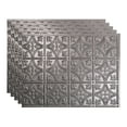 thumbnail image 1 of FASÄDE Traditional Style/Pattern 1 Decorative Vinyl 18in x 24in Backsplash Panel in Galvanized Steel(5 Pack), 1 of 6