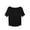 Black, variant on QUNYINEY Crew Neck Tee Shirts Womens Pullover Solid Short Sleeve Casual Tops Loose Spring Tops for Women