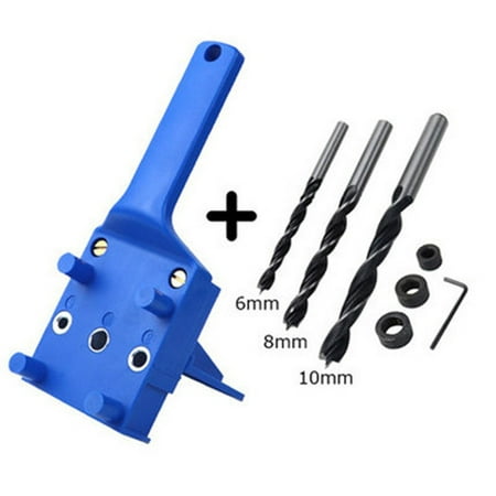 

Locator Quick Wood Doweling Jig Pocket Hole Jig 6/8/10Mm Drill Bit Hole Puncher