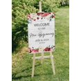 thumbnail image 5 of Darling Souvenir MADE WITH LOVE Personalized Welcome Sign/ Banner, Welcome To Our New Beginning Custom Painted Flower With Border Wedding, Engagement Party Sign - 18x12, 5 of 5