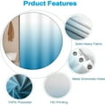 thumbnail image 5 of Ombre Blue Shower Curtain Set with Hooks Modern Gradient White Blue Shower Curtains for Bathroom Hotel Dorm Solid Boho Waterproof Fabric Shower Curtain 84x72inches, 5 of 6