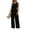 Black, variant on UVN Jumpsuits for women Summer Casual Romper Sleeveless Wide Leg Long Pants Outfits Dressy Woman Clothes