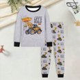 thumbnail image 2 of HFHAPW Girl Boys Pajamas Little Kids Pjs Sleepwear Children Clothes Sets 2 Piece Long Sleeve Top and Pants Fall Winter, 2 of 5