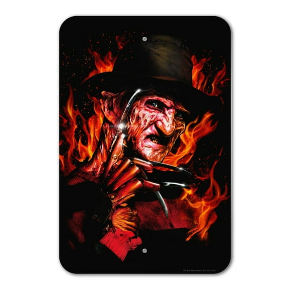 A Nightmare on Elm Street Freddy's Fire Home Business Office Sign
